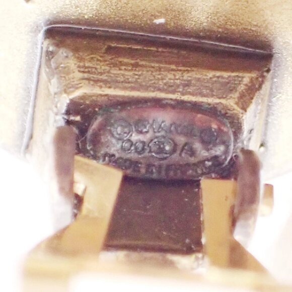 CHANEL CC Logo Color Stone Round Button Earrings Clip-On 00A Blue GHW 34KA602 - Picture 9 of 15